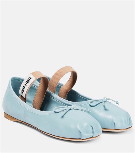 miu miu ballerina blue|Miu Miu Ballet Flats .